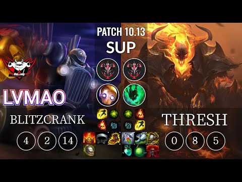 JDG LvMao Blitzcrank vs Thresh Sup - KR Patch 10.13