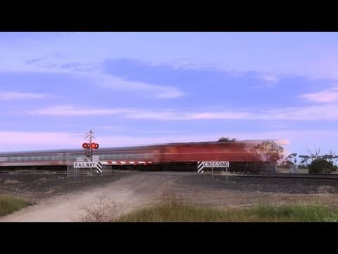 Ghostly V/Line "N Class" at level crossing - Australian Country Passenger Train by PoathTV