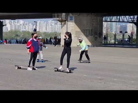 롱보드 성지 서강대교 스팟으로 출동!