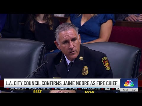 Jaime Moore sworn in as new LAFD chief