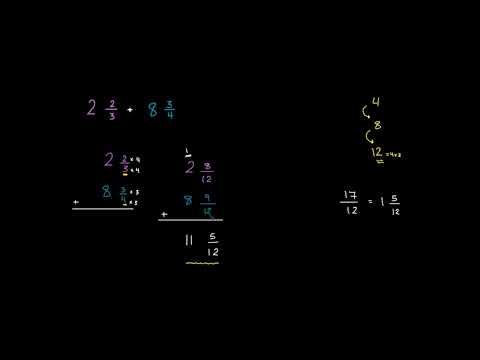 الصف الخامس الرياضيات الكسور جمع الأعداد الكسرية باستخدام إعادة التجميع