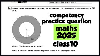 Competency practice question maths class10| cbse competency focused Question circle class10 |2025