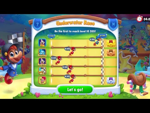@Fishdom Win Strikes Level 10350 - Special Level 10354 Challenge. Won 1st Underwater Race 🏁