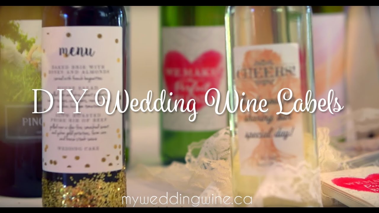 Where to Buy Wedding Wine Bottle Labels