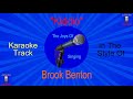 "Kiddio" - Karaoke Track - In The Style Of - Brook Benton