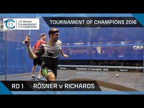 Squash: Tournament of Champions 2016 - Men's Rd 1 Highlights: Rösner v Richards