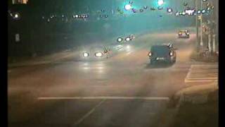 Traffic cam video of Wright running red light taking wife to hospital