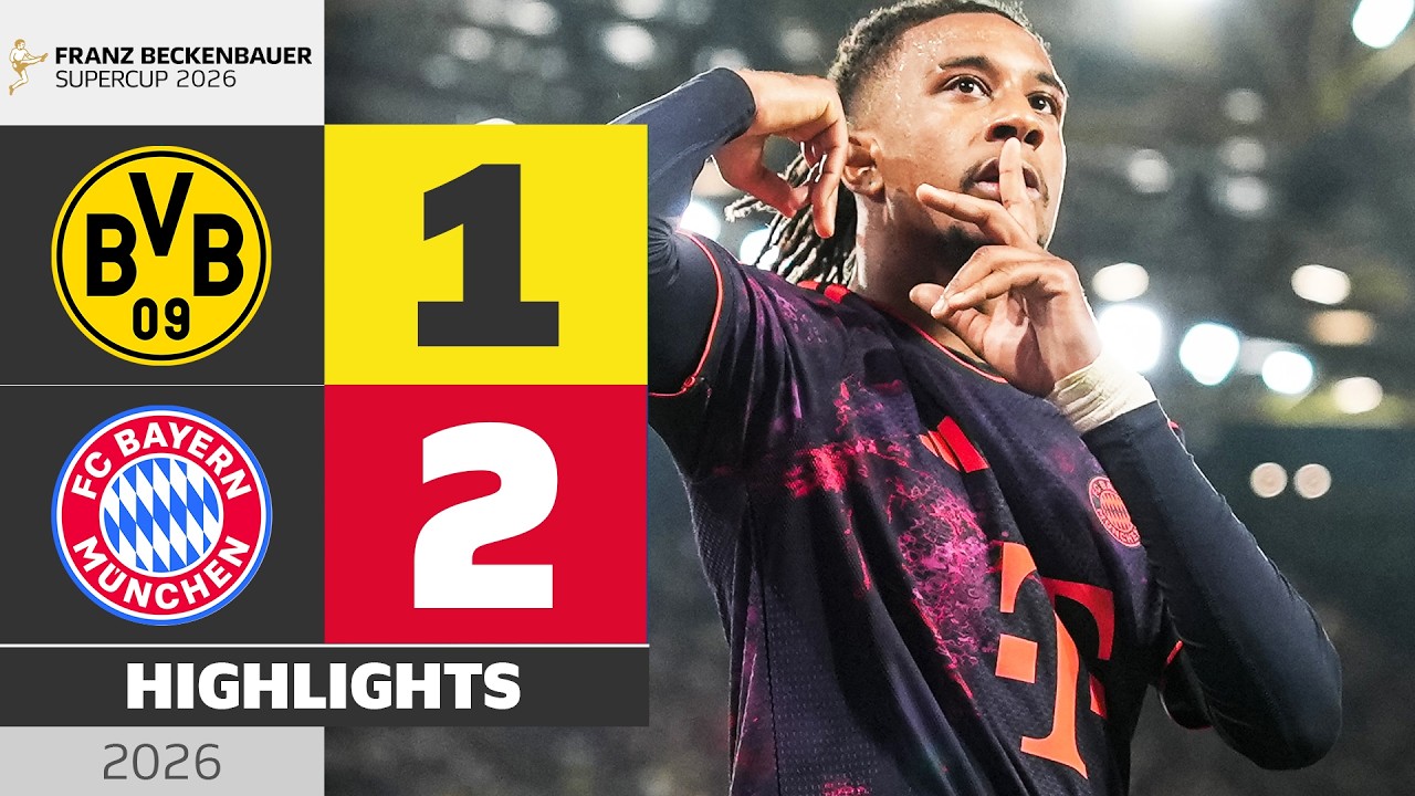 Brown & Olise – Bayern Reign Supreme! | BORUSSIA DORTMUND - FC BAYERN | Highlights | Supercup 2026