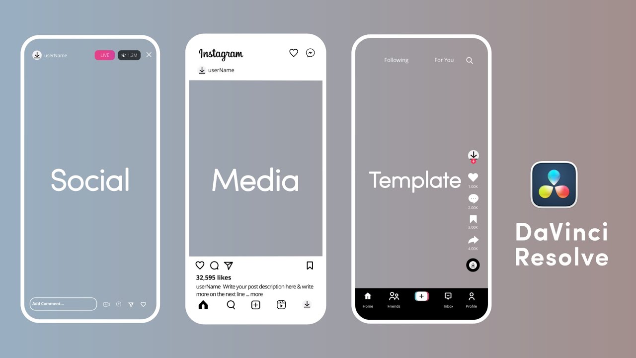 Instagram & TikTok Effect for DaVinci Resolve