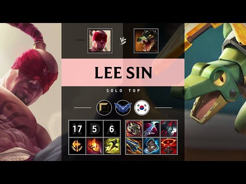 Lee Sin Top vs Renekton - KR Diamond Patch 25.05