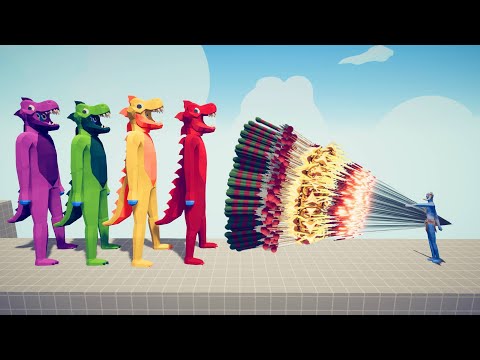 DINOSAUR COLOR PACK vs EVERY GOD | Totally Accurate Battle Simulator TABS