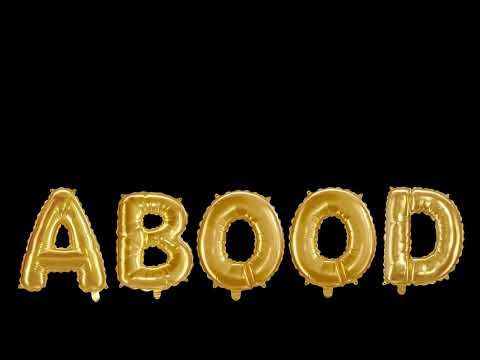 Abood - animation: Personal Name animation, black screen effect, balloon letters