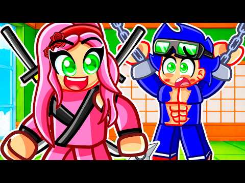 Una CHICA NINJA me SECUESTRÓ en Roblox Brookhaven!