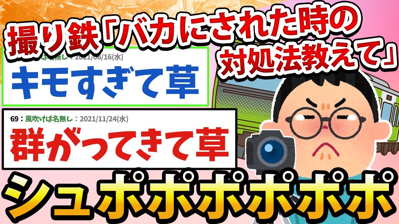 【2ch面白いスレ】撮り鉄「友達に撮り鉄馬鹿にされた時の対処法教えて！」撮り鉄「！！！」ｼｭﾎﾟﾎﾟﾎﾟﾎﾟﾎﾟ!!!