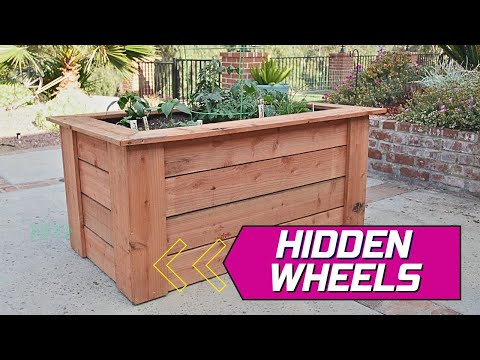 DIY Raised Planter Box (w/ Hidden Wheels) | Free Plans | How to Build