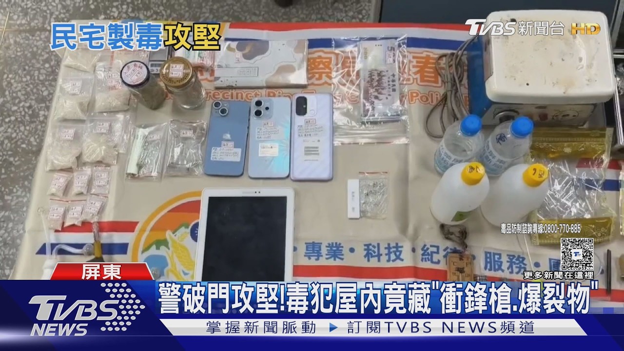 租客也變買家! 民宅變製毒工廠 2毒犯備衝鋒槍防警
