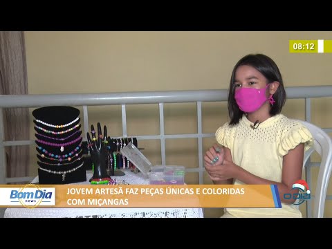 Jovem artesã faz peças únicas e coloridas com miçangas 02 12 2021