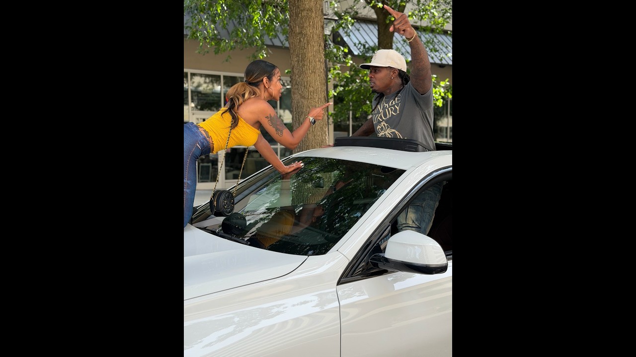 When MiMi climbs on top of D’s car to keep him from leaving!
