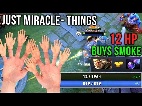 Just Miracle- Things! Extremely Fast Hands Monkey King Rampage - EPIC Survive with 12 HP Dota 2