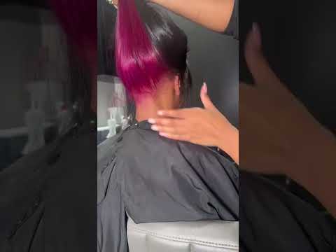 Peekaboo color 👀💓 vibrant but subtle #oqhair #shorts #pinkhair #colorhair