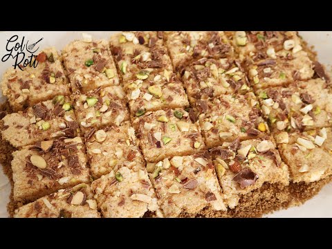 4 Ingredients Dessert in 15 minutes - no heat required - Coconut bars - Gol Roti
