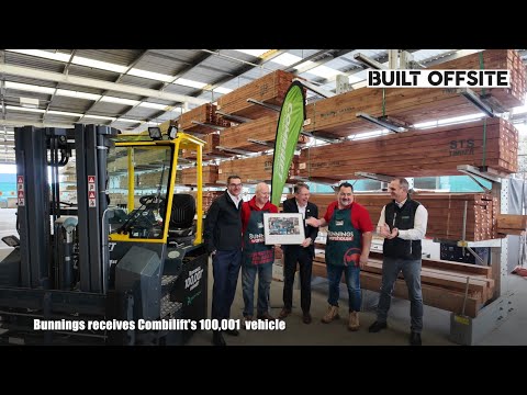 The 100,001st Combilift vehicle goes into service at Bunnings Mentone