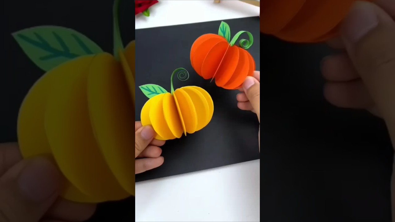 Amazing paper craft🤩 Diy paper Pumpkin #craft #art #cute #diy #diycrafts