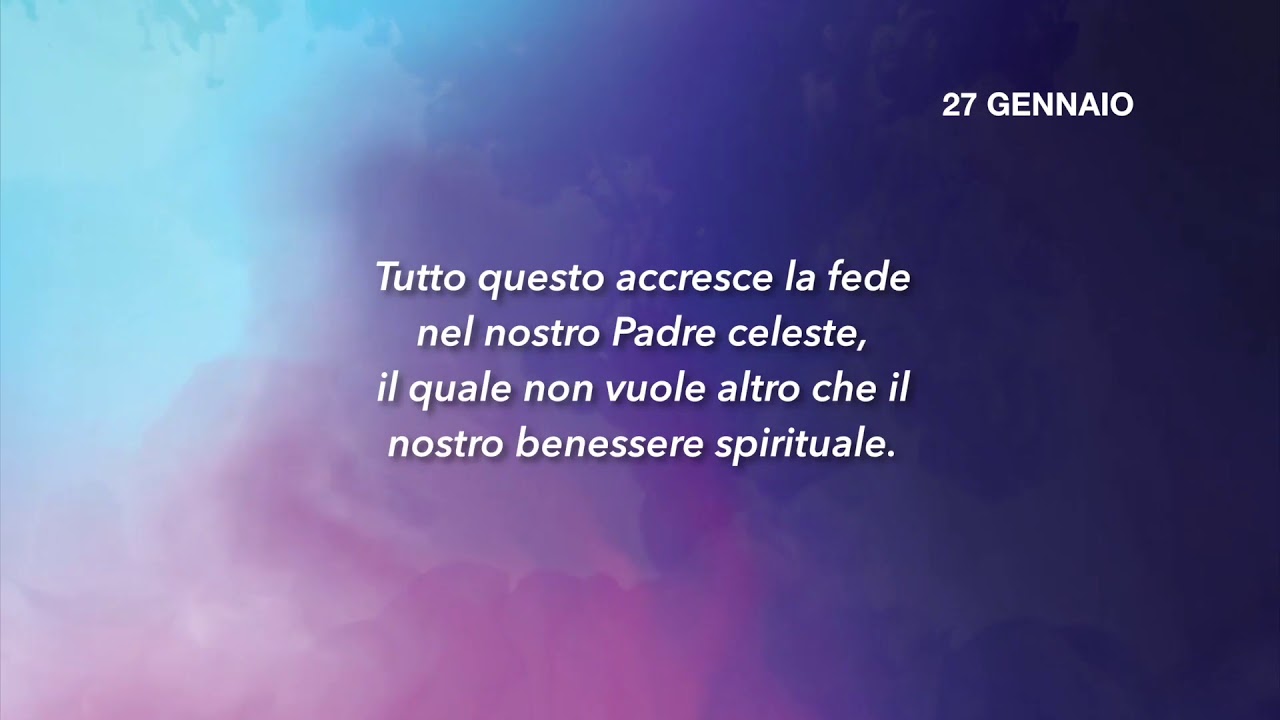 Meditazione Calendario "Parole di Vita" del 27 Gennaio 2019