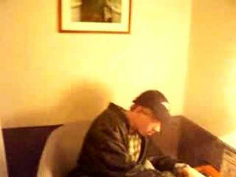 Johnny Fish playing telephone (Venice, Italy)