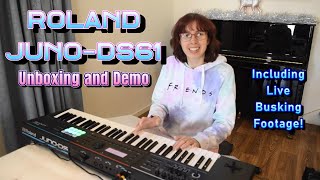 Video thumbnail for The Roland Juno-DS61 - My new busking synthesizer! Unboxing, quick sound demo and some busking 🎹🎶 by Samantha Edge