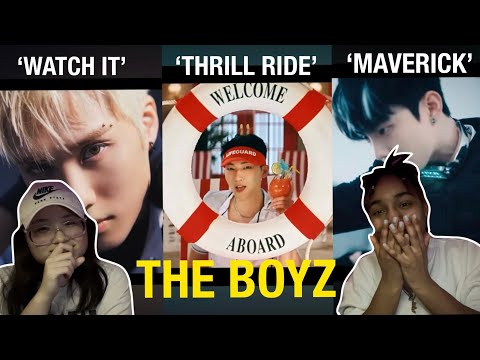 OUR FIRST TIME REACTING TO THE BOYZ (더보이즈) 'WATCH IT' MV, ‘THRILL RIDE’ MV, AND ‘MAVERICK’ MV