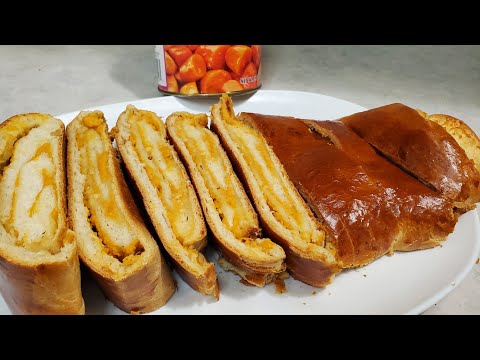 Deliciosa barra de pan rellena de camote