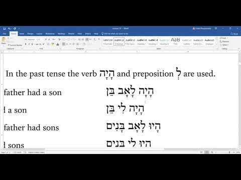 Pronominal suffixes and verbs (September 28)
