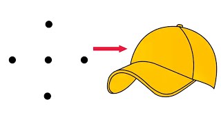 How to Draw a Cap Using 5 Dots | Easy Drawing Trick for Beginners