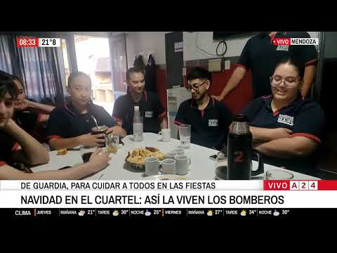 Navidad en el cuartel: la labor de los bomberos de Maipú, Mendoza