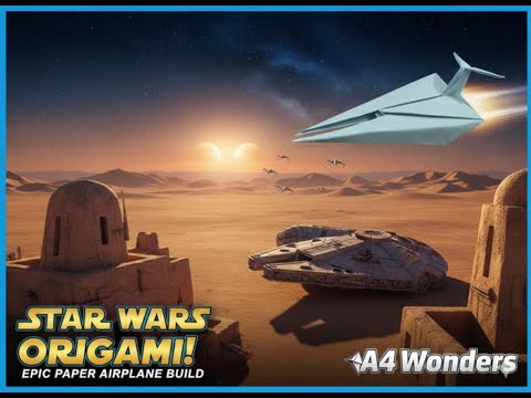 How to make Star Wars Craft : EPIC Paper Airplane Build | EASY Origami A4 Wonders