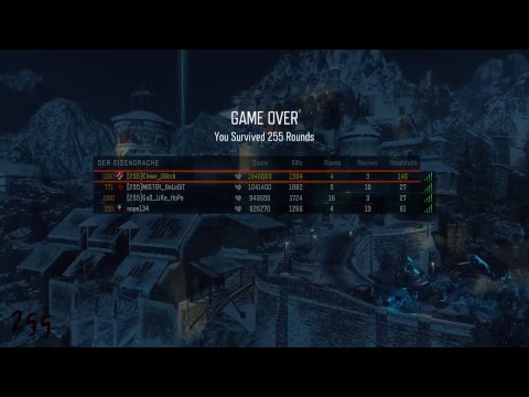 Der Eisendrache Round 255 4 Player Leaderboards