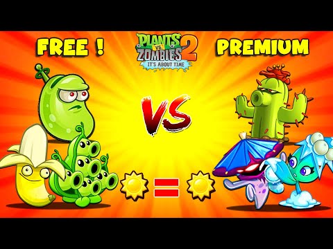 PvZ2 - FREE Team Vs PREMIUM Team With Equal Cost of Sun #1 - Who Will Win?