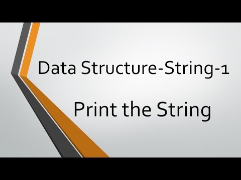 String Problems 1 Print The String Java Implementation