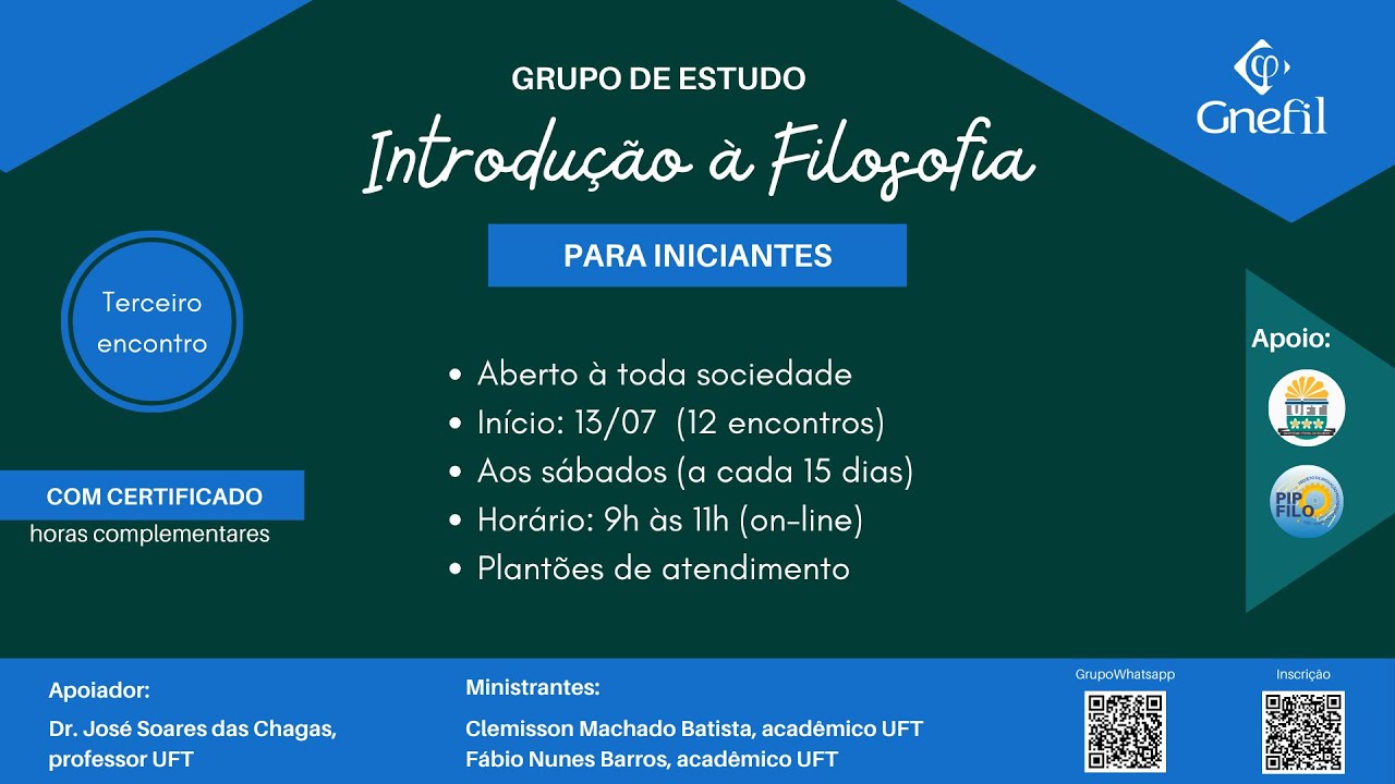 Introdução à Filosofia - Terceiro Encontro
