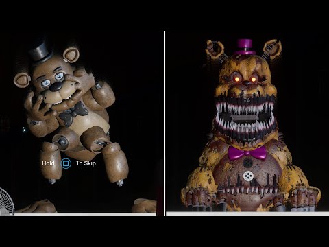 Freddy transforms into Nightmare Fredbear eats Gregory - Five Nights at Freddy's: Security Breach