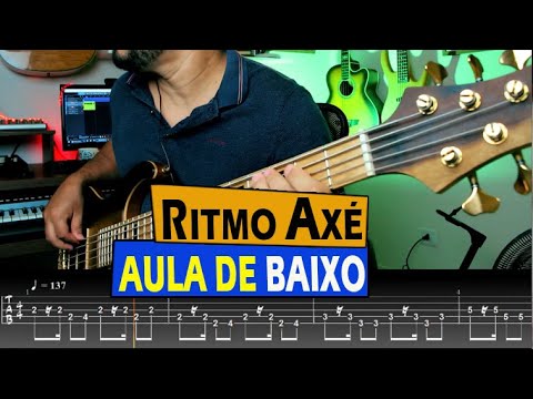 Ritmo Axé no Contrabaixo (Aula de Baixo ) Vou te ensinar Levada de Axé