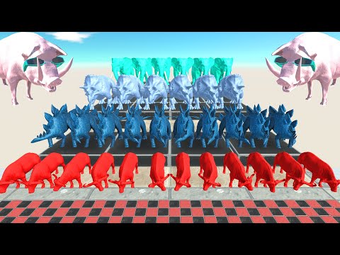 ALL Animal Colors Run To Get a Gold Pig #12 | Animal Revolt Battle Simulator