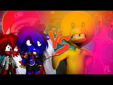 Poppy Playtime e Rainbow Friends react Amarelo e rosa (Rainbow Friends) Vs Mussoumano
