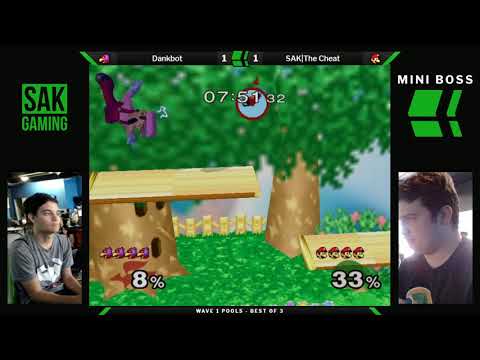 Mini Boss 3 Wave 1 Pools - Dankbot (Falco) vs SAK|The Cheat (Luigi)
