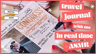Travel Journal With Me in Real Time |✨ ASMR & Chill Sounds ✨ Wanderlust Passport Arizona-Texas Entry