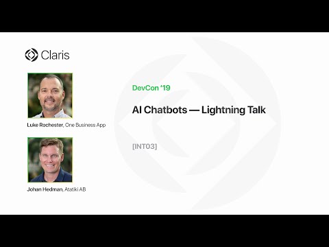 AI Chatbots — Lightning Talk [INT03]