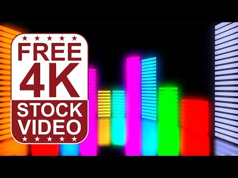 FREE 4K UltraHD VFX Video Backgrounds – abstract colorful animated digital music equalizer