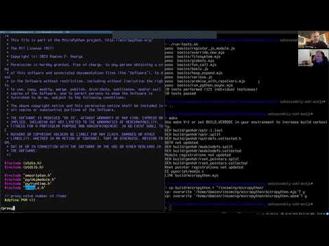 Debugging of MicroPython internals, the webassembly port, PyScript and "this" scope (13 July 2023)