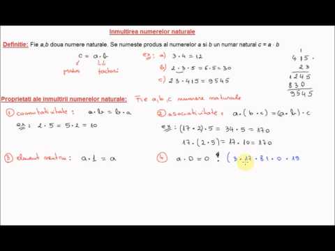 Inmultirea numerelor naturale (5a31)